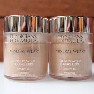 Physicians Formula Mineral Wear Loose Powder SPF 16 – Medium Beige – Lot of 2